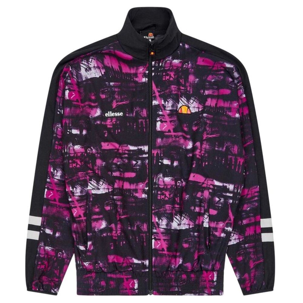 Ellesse Womens/Ladies Boulevard Fleece Funnel Neck Track Jacket / Black/Pink